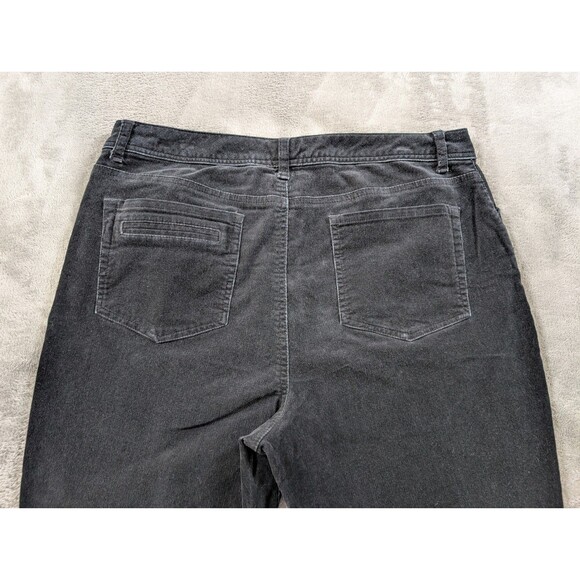 Vintage Chico's Corduroy Pants Womens 2 Reg Black Stretch Casual Minimalist - Picture 4 of 11